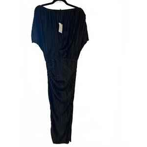 Mable black maxi length short sleeve elegant long dress new with tags sz S #1610